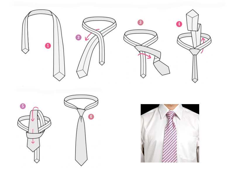 Завязывание мужского галстука. Узел Полувиндзор. Узел Висмара галстук. Узел Элдридж галстук. Схема поэтапного завязывания галстука.