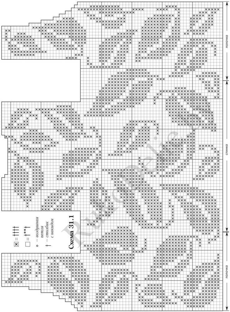 Вязание спицами филейное схемы