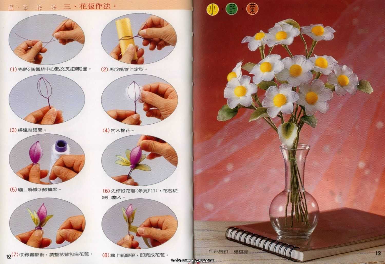 Как изготовить цветы из капрона своими руками - клуб рукоделия три иголки