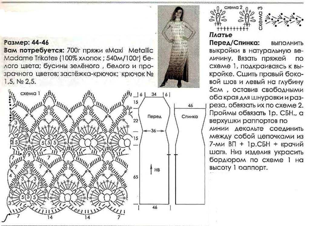 Платье крючком схемы и описание ? вязаное теплое зимнее, ажурное, красивое, вечернее для женщин, фото
