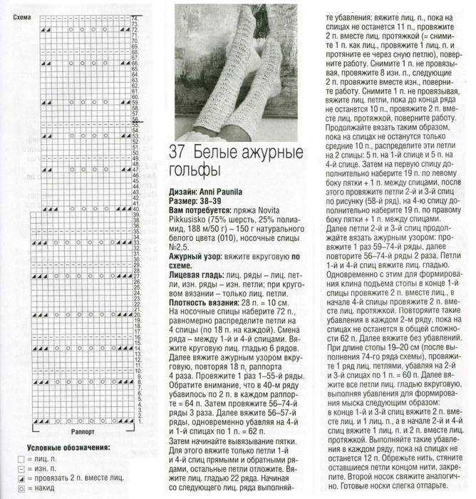 Вяжем спицами гетры для женщин и детей, описания и схемы