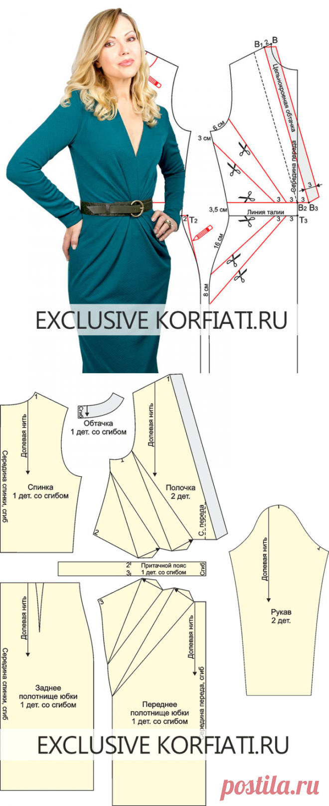 Выкройка платья с драпировкой качели от анастасии корфиати