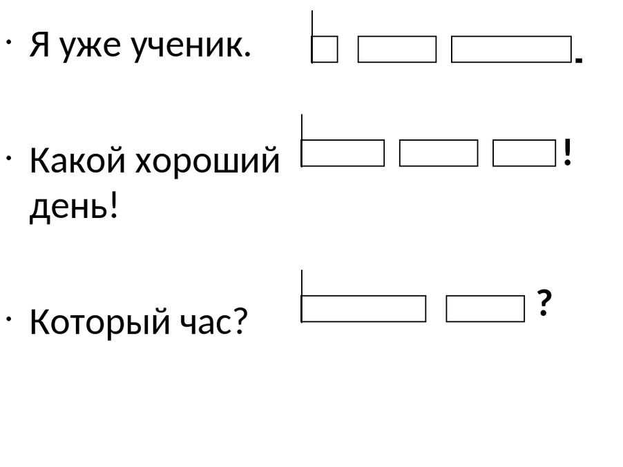 Как сделать схему предложения по русскому 1 класс