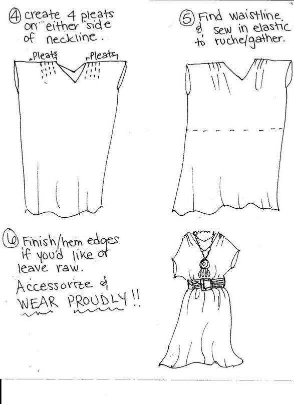 Шифоновое платье выкройка Кокетливое и милое шифоновое платье с плиссе по спинке - само очарование Простой крой, широкие рукава и асимметричный подол