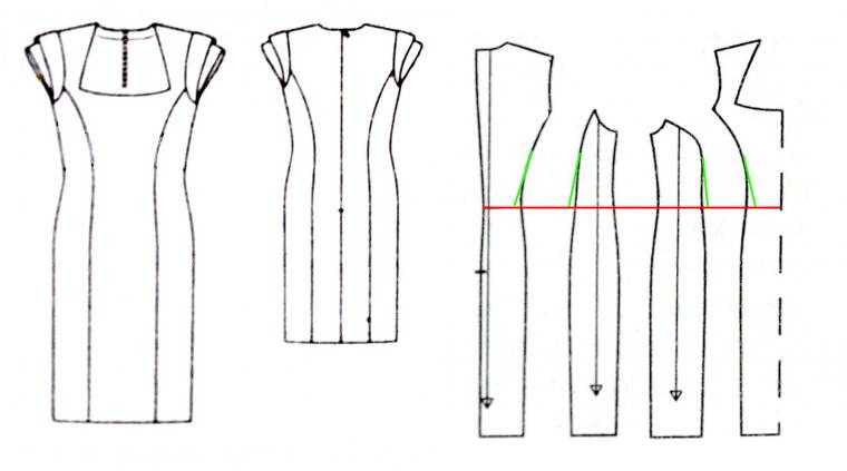 Выкройка платья с асимметричными складками от а. корфиати