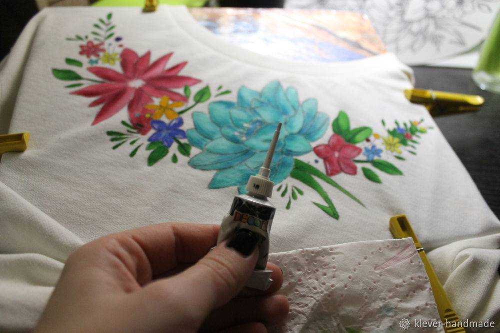 Роспись по ткани акриловыми красками в домашних условиях
