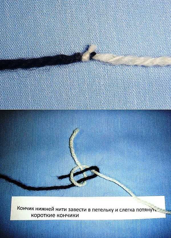 Ткацкий узел ? связывание нитей при вязании, схема с фото и видео