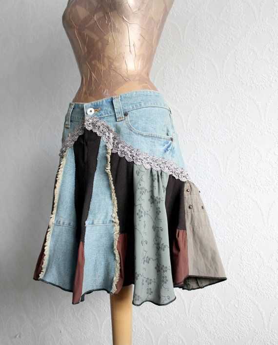 Как сделать юбку из джинсов своими руками