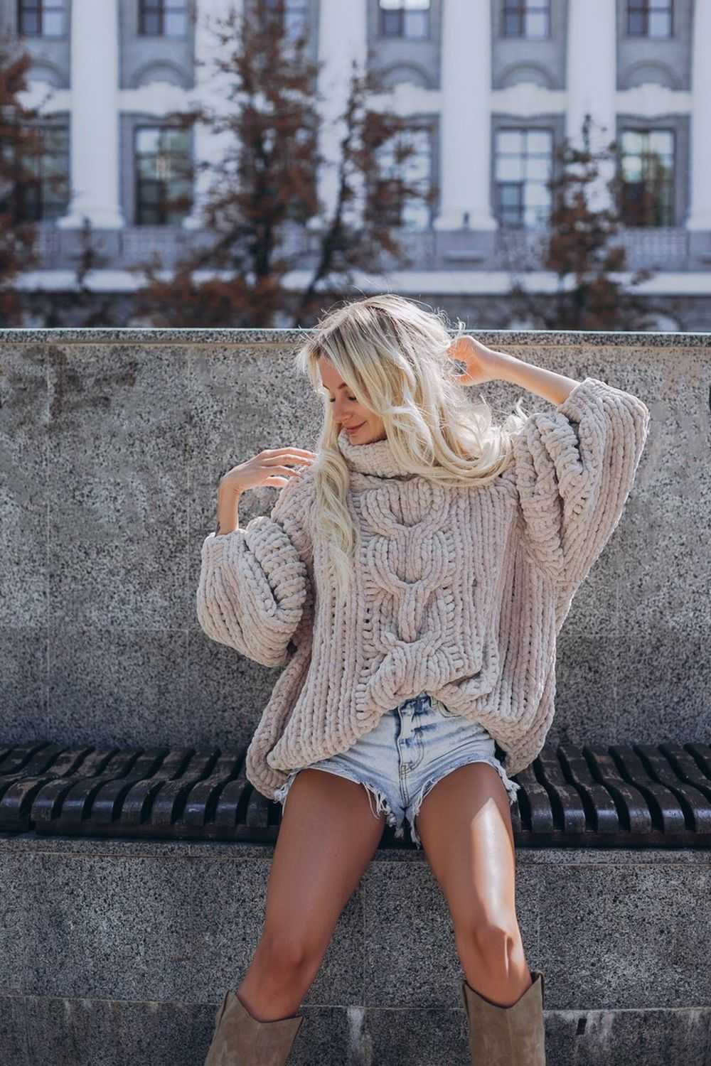 Пуловер спицами – золотые спицы