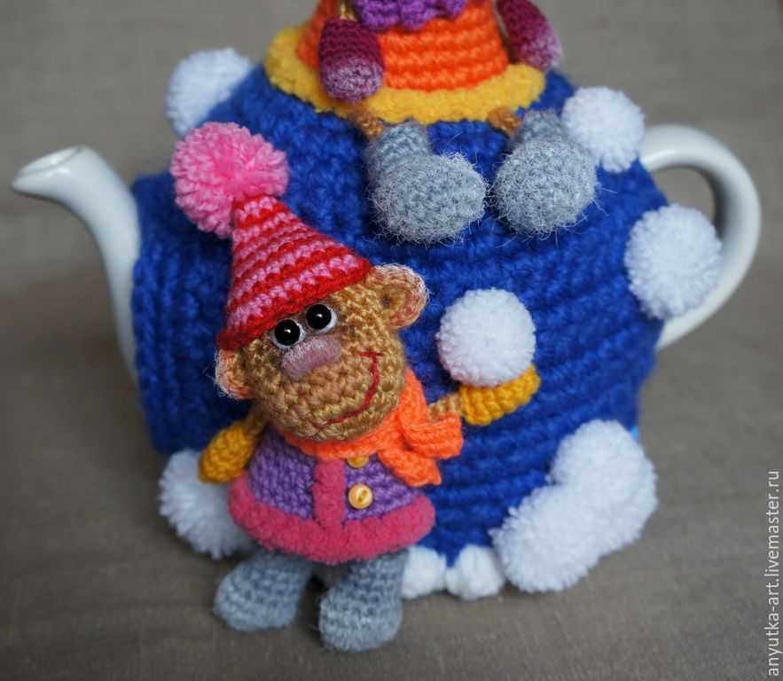 Сказочная грелка на чайник с ежиком крючком - russian-handmade