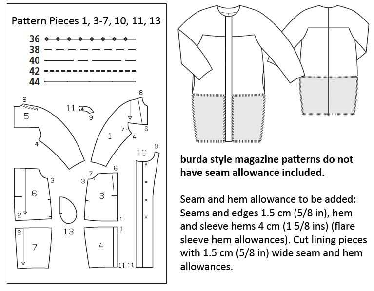 Пальто-кокон, инструкция по пошиву и печати выкроек