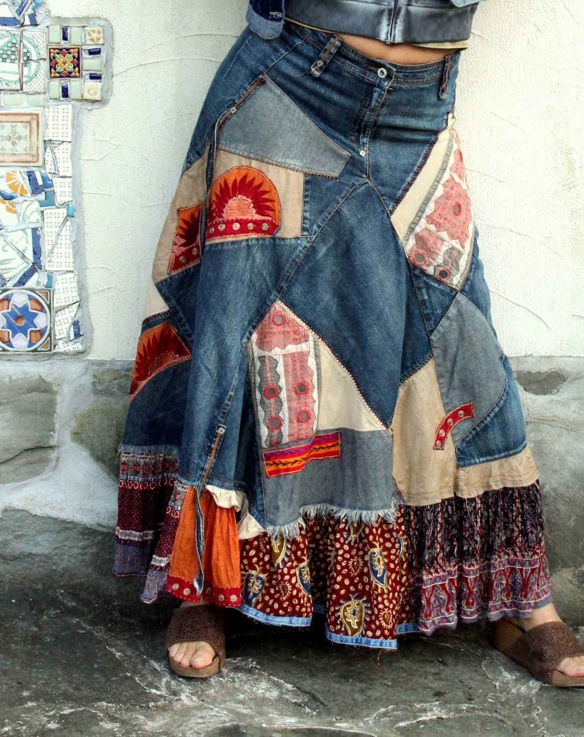 Юбка из джинсов своими руками: мастер класс с фото и выкройки для новичков