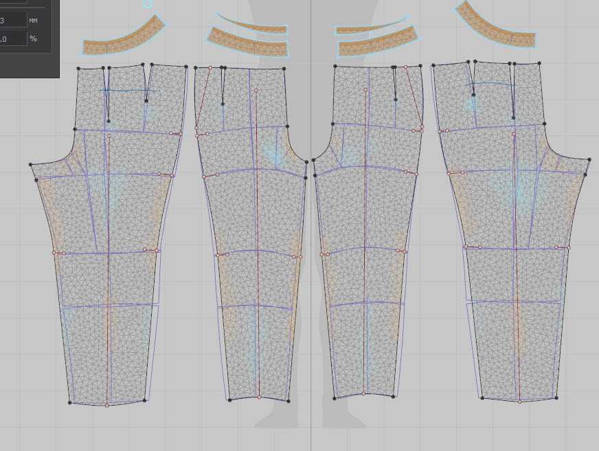 Влажно-тепловая обработка задних деталей на брюках без стрелок