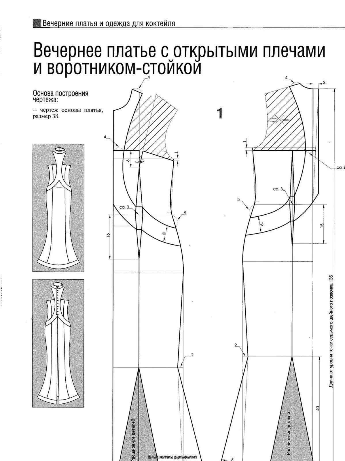 Выкройка платья с асимметричной драпировкой | pokroyka.ru-уроки кроя и шитья